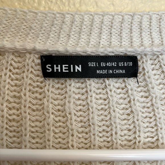 Women's Cream Cardigan Cropped Sweater - Picture 3 of 3